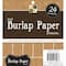 DCWV® 6" x 6" Brown Burlap Single-Sided Specialty Cardstock Stack, 24 Sheets